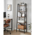 VASAGLE Biblioteca tip scara, cadru otel cu 5 polite din MDF, stil industrial, 56x34x172cm, maro rustic si negru [3]
