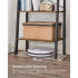 VASAGLE Biblioteca tip scara, cadru otel cu 5 polite din MDF, stil industrial, 56x34x172cm, maro rustic si negru [8]