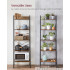 VASAGLE Biblioteca tip scara, cadru otel cu 5 polite din MDF, stil industrial, 56x34x172cm, maro rustic si negru [9]