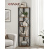 VASAGLE Biblioteca de colt cu 5 etaje, cadru metalic, stil industrial, 30x30x160 cm, maro rustic [2]