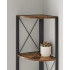 VASAGLE Biblioteca de colt cu 5 etaje, cadru metalic, stil industrial, 30x30x160 cm, maro rustic [9]