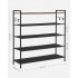 SONGMICS Raft de depozitare pantofi, metalic, 5 nivele din tesatura oxford, pentru 20-25 perechi, 29x89x93cm, maro rustic si negru [4]