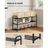 SONGMICS Raft extensibil pentru incaltaminte, 3 niveluri, metal, pana la 12 perechi pantofi, reglabil 25x48x(44-82) cm, negru [2]