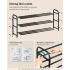 SONGMICS Raft extensibil pentru incaltaminte, 3 niveluri, metal, pana la 12 perechi pantofi, reglabil 25x48x(44-82) cm, negru [4]