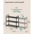 SONGMICS Raft extensibil pentru incaltaminte, 3 niveluri, metal, pana la 12 perechi pantofi, reglabil 25x48x(44-82) cm, negru [5]
