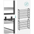 SONGMICS Raft pentru pantofi suprapozabil, pe 8 nivele, din metal, cu rafturi reglabile, pentru 32-40 perechi, 31x 92x163cm, negru [8]