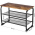 VASAGLE Raft pentru pantofi metalic, cu 2 polite, stil industrial, 66x45x30cm, maro [3]