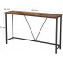 VASAGLE Masa tip consola cu cadru metalic, design industrial, 120x23x74 cm, maro rustic [2]