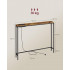VASAGLE Masa tip consola ingusta cu statie de incarcare, prize si porturi USB, cadru metalic, 100x15x80 cm, maro rustic [2]