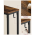 VASAGLE Masa tip consola ingusta cu statie de incarcare, prize si porturi USB, cadru metalic, 100x15x80 cm, maro rustic [3]