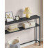 VASAGLE Masa consola hol cu 2 rafturi, cadru metalic si polite din PAL, 100x20x80 cm, negru [5]