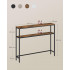 VASAGLE Masa tip consola ingusta cu 2 rafturi, cadru metalic, stil industrial, 100x20x80 cm, maro rustic [2]