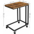VASAGLE Masuta de cafea, cu cadru de otel si roti, 35x50x60cm, industrial, maro rustic si negru [8]