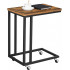 VASAGLE Masuta de cafea, cu cadru de otel si roti, 35x50x60cm, industrial, maro rustic si negru [10]
