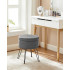 SONGMICS Taburet rotund cu spatiu de depozitare, capac reversibil, picioare metalice, 31x37x45 cm, maxim 130 kg, gri inchis [5]