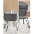 SONGMICS Taburet rotund cu spatiu de depozitare, capac reversibil, picioare metalice, 31x37x45 cm, maxim 130 kg, gri inchis [8]