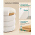 SONGMICS Taburet decorativ cu sezut moale, compartiment ascuns 30 L si capac detasabil, capacitate 150 kg, 43x47 cm, alb [5]