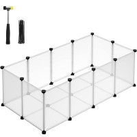 SONGMICS Tarc pentru animale mici rozatoare, din plastic, modulara, 125x63x42 cm, alb SONGMICS Tarc pentru animale mici rozatoare, din plastic, modulara, 125x63x42 cm, alb