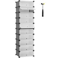 SONGMICS Dulap de depozitare pantofi modular, configurabil cu 10 compartimente, 43x31x173 cm, gri SONGMICS Dulap de depozitare pantofi modular, configurabil cu 10 compartimente, 43x31x173 cm, gri