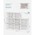 SONGMICS Dulap pentru pantofi, panouri plastic si cadru metalic, 8 module de 30x40x30 cm, pana la 32 perechi pantofi, alb [4]