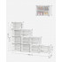 SONGMICS Dulap modular pantofi cu 10 compartimente, cu usi transparente, 83x32x156 cm, alb [4]