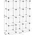 SONGMICS Biblioteca modulara cu 12 compartimente, rafturi cubice din plastic, montaj rapid, 93x31x123 cm, alb transparent [3]