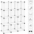 SONGMICS Biblioteca modulara cu 12 compartimente, rafturi cubice din plastic, montaj rapid, 93x31x123 cm, alb transparent [4]