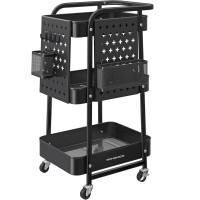 SONGMICS Raft de depozitare mobil tip carucior rulant, pentru baie sau bucatarie, cadru otel, 32x43x74 cm, negru SONGMICS Raft de depozitare mobil tip carucior rulant, pentru baie sau bucatarie, cadru otel, 32x43x74 cm, negru