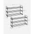SONGMICS Set 2 suporturi pentru pantofi cu 3 niveluri, structura metalica, 30x92x54 cm, negru [4]