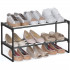 SONGMICS Raft pentru pantofi cu 2 niveluri, capacitate 6-9 perechi, 68x30x34 cm, negru [5]