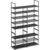 SONGMICS Raft pentru pantofi metalic, personalizabil, pana la 32 perechi, 30x87x158 cm, negru SONGMICS Raft pentru pantofi metalic, personalizabil, pana la 32 perechi, 30x87x158 cm, negru