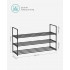 SONGMICS Suport pentru pantofi cu 3 nivele, structura metalica, pentru 12-15 perechi, 92x30x55cm, negru [3]
