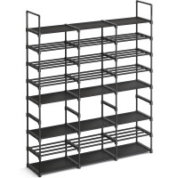 SONGMICS Raft pentru pantofi metalic, personalizabil, pana la 48 perechi, 30x129x158 cm, negru SONGMICS Raft pentru pantofi metalic, personalizabil, pana la 48 perechi, 30x129x158 cm, negru