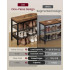 VASAGLE Banca pentru pantofi 3 rafturi, cu polite metalice si blat PAL, cadru otel, 75x28x50 cm, maro rustic [2]