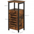 VASAGLE Dulap de depozitare tip noptiera, pentru dormitor sau living, stil industrial, 37x30x81cm, maro rustic [7]