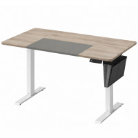 SONGMICS Birou cu reglaj electric pe inaltime, memorie cu 4 inaltimi, 60x140x(72-120)cm, gri stejar SONGMICS Birou cu reglaj electric pe inaltime, memorie cu 4 inaltimi, 60x140x(72-120)cm, gri stejar