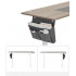 SONGMICS Birou cu reglaj electric pe inaltime, memorie cu 4 inaltimi, 60x140x(72-120)cm, gri stejar [4]