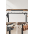 SONGMICS Birou reglabil electric pe inaltime, cadru metalic, blat lemn compozit, 160x70x120 cm, maro rustic [8]
