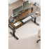 SONGMICS Birou reglabil electric pe inaltime, cadru metalic, blat lemn compozit, 160x70x120 cm, maro rustic [9]
