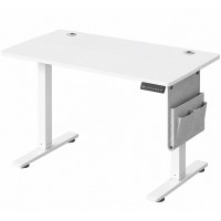 SONGMICS Birou electric sit-stand, reglabil 72-120 cm, motor silentios, USB-C 20W, 100x60 cm, alb
