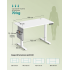 SONGMICS Birou electric sit-stand, reglabil 72-120 cm, motor silentios, USB-C 20W, 100x60 cm, alb [8]