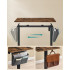 SONGMICS Birou electric reglabil pe inaltime, 120x60x(72-120) cm, memorie 4 pozitii, USB-C, cadru metalic, maro rustic [2]