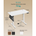SONGMICS Birou electric reglabil pe inaltime, 120x60x(72-120) cm, memorie 4 pozitii, USB-C, cadru metalic, alb [3]