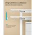 SONGMICS Birou electric reglabil pe inaltime, 120x60x(72-120) cm, memorie 4 pozitii, USB-C, cadru metalic, alb [8]