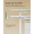 SONGMICS Birou reglabil electric, inaltime ajustabila 72-120 cm, cadru otel, blat PAL 140x60 cm, functie memorie 4 pozitii, alb [3]