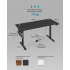 SONGMICS Birou electric reglabil pe inaltime, cadru metalic, functie memorie 4 pozitii, 160x70x(72-120) cm, negru [3]