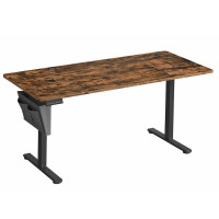 SONGMICS Birou electric reglabil pe inaltime, cadru metalic, functie memorie 4 pozitii, 160x70x(72-120) cm, maro rustic SONGMICS Birou electric reglabil pe inaltime, cadru metalic, functie memorie 4 pozitii, 160x70x(72-120) cm, maro rustic