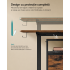 SONGMICS Birou electric reglabil pe inaltime, cadru metalic, functie memorie 4 pozitii, 160x70x(72-120) cm, maro rustic [5]