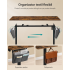SONGMICS Birou electric reglabil pe inaltime, cadru metalic, functie memorie 4 pozitii, 160x70x(72-120) cm, maro rustic [6]