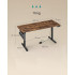 SONGMICS Birou electric reglabil pe inaltime, cadru metalic, functie memorie 4 pozitii, 160x70x(72-120) cm, maro rustic [7]